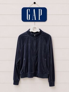 GAP FIT navy velvet jacket size XL
